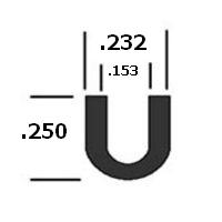 1/4" Flat "U" Lead Came (3' pc.)