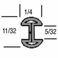 1/4" Round "H" Zinc Came (3' pc.)