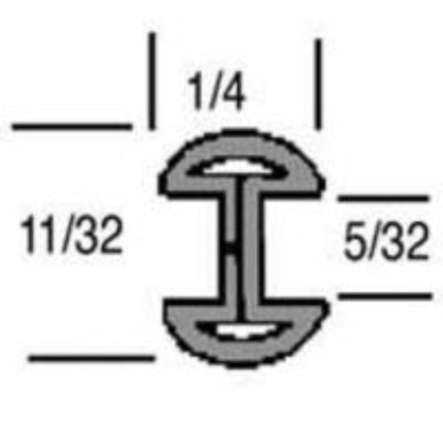 1/4" Round "H" Zinc Came (3' pc.)