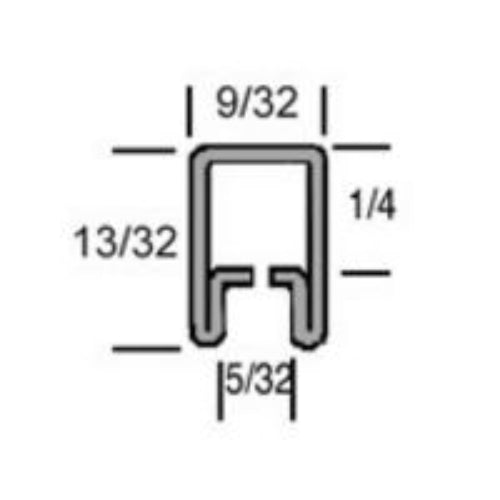 13/32" "U" Zinc Came (3' pc.)