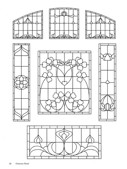 390 Traditional Stained Glass Designs