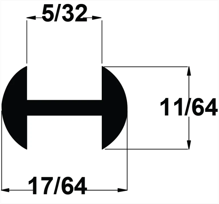 11/64" Round "H" Lead Came (3' pc.)