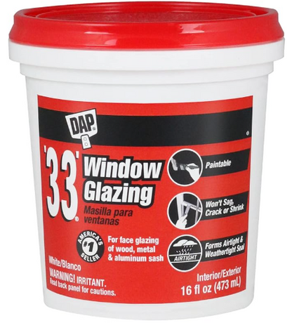 DAP 33 Glazing putty 16oz.