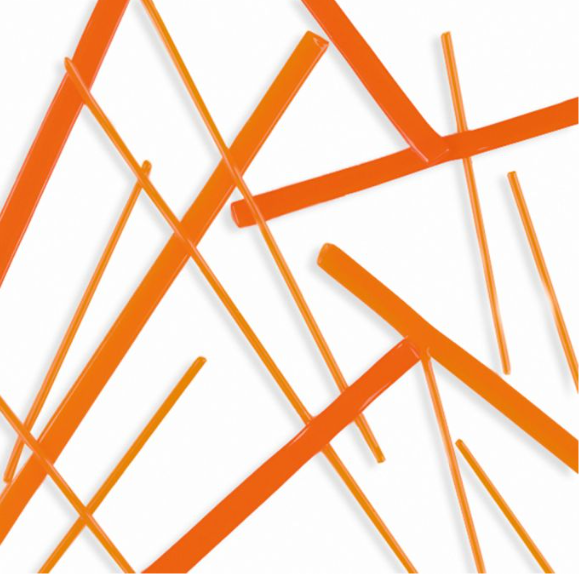 Orange Opal Glass Noodle