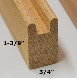 Wide Oak Framing Stock (1-3/8" x 3')