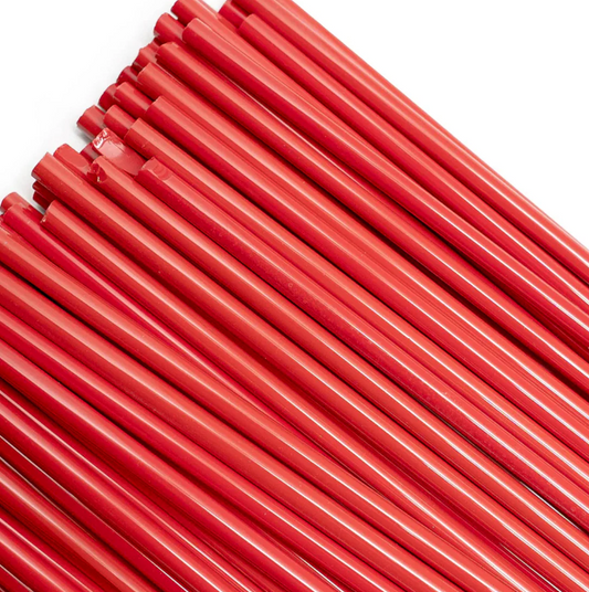 Cherry Red Semi Opal Glass Rod