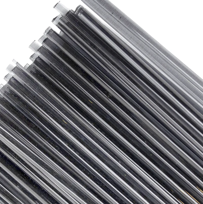 Pale Gray Transparent Glass Rod