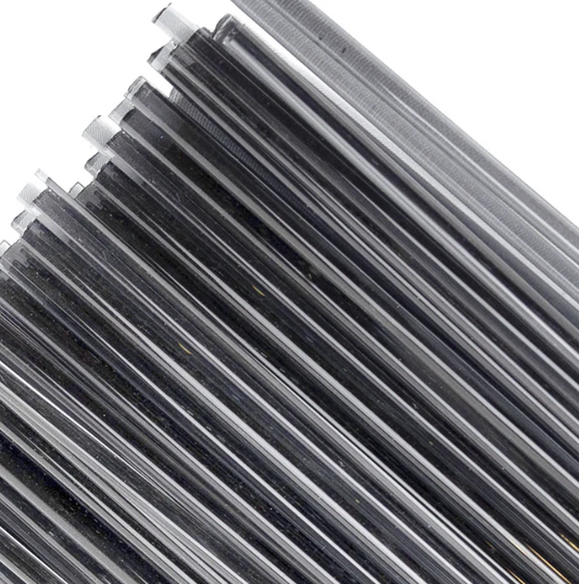 Pale Gray Transparent Glass Rod