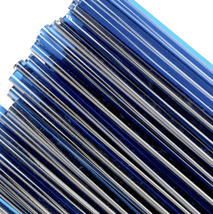 Deep Aqua Transparent Glass Rod