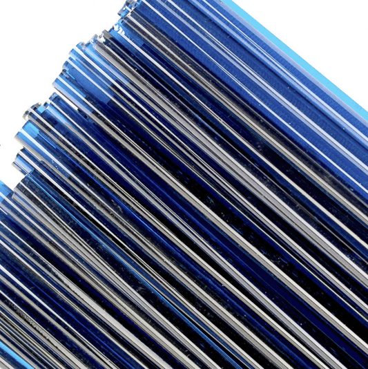 Deep Aqua Transparent Glass Rod