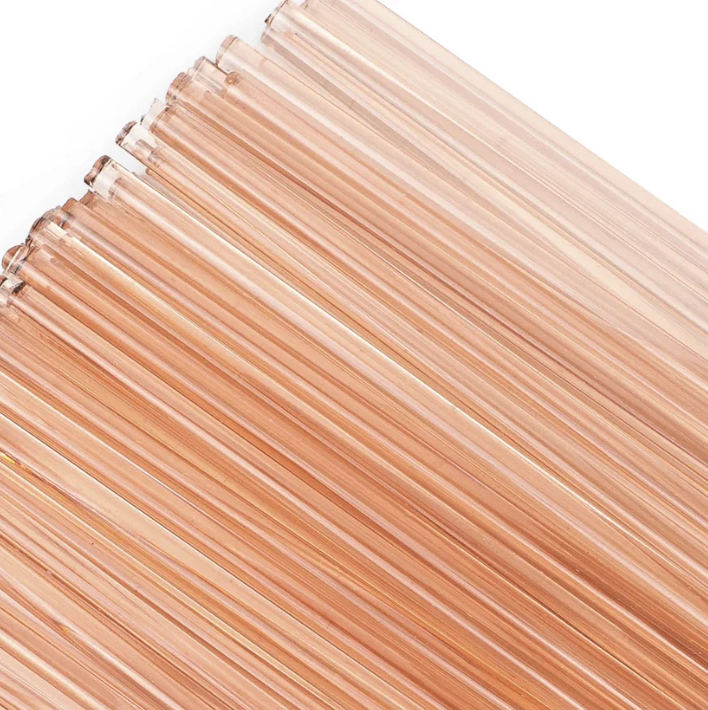 Pink Champagne Transparent Glass Rod