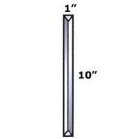 1" X 10" Beveled Rectangle