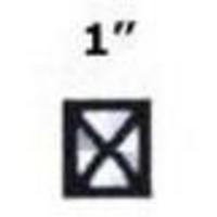 1" X 1" Beveled Square