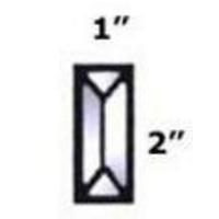 1" X 2" Beveled Rectangle