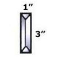 1" X 3" Beveled Rectangle