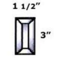 1-1/2" X 3" Beveled Rectangle