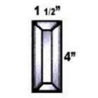 1-1/2" X 4" Beveled Rectangle