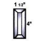 1-1/2" X 4" Beveled Rectangle