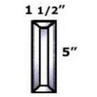 1-1/2" X 5" Beveled Rectangle