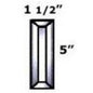 1-1/2" X 5" Beveled Rectangle