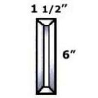 1-1/2" X 6" Beveled Rectangle