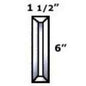 1-1/2" X 6" Beveled Rectangle
