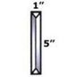 1" X 5" Beveled Rectangle