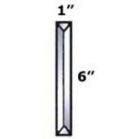 1" X 6" Beveled Rectangle