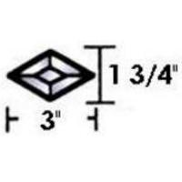 1-3/4" X 3" Beveled Diamond
