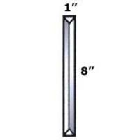 1" X 8" Beveled Rectangle