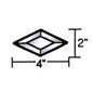 2" X 4" Beveled Diamond