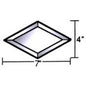 4" X 7" Beveled Diamond