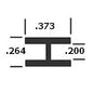 3/8" Flat "H" Lead Came (3' pc.)