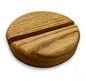 Round Oak Glass Art Stand 4"